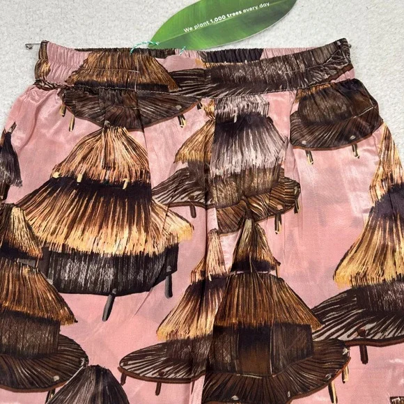 NWT Farm Rio Shuhu Beige Cargo Pants Women's XS Elastic Waist Everyday $175 - Picture 8 of 13